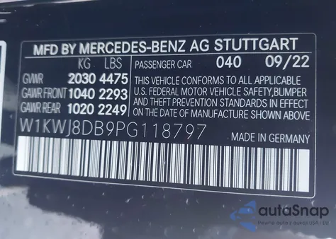 2023 Mercedes-Benz C 300 Coupe from USA, damaged, VIN W1KWJ8DB9PG118797